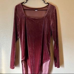 Crushed Velvet Bodysuit